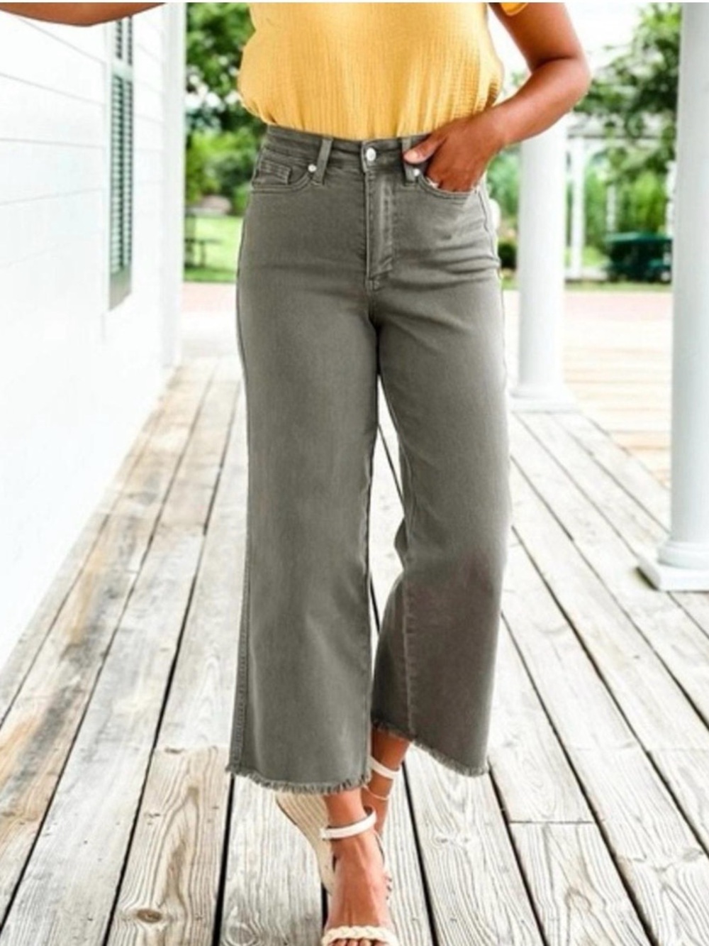 Judy Blue Garment Dyed Cropped Jeans